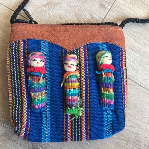 Vintage Beautiful handmade Guatemalan Worry doll purse indigenous urban legend - Picture 4 of 8